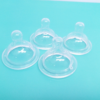 BSCI 베이비 실리콘  Nipple 세척 가능한 맑은 넓은 목 실리콘 안티 콜릭 찌꺼기