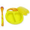 사발과 스푼을 공급하는 BPA 무료 노랑색 쉬운 통제력 아기
