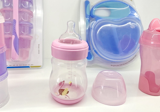 식품 등급 실리콘  Nipple Wide Neck Baby Feeding Flask BPA 무료 PP 플라스틱 우유 병
