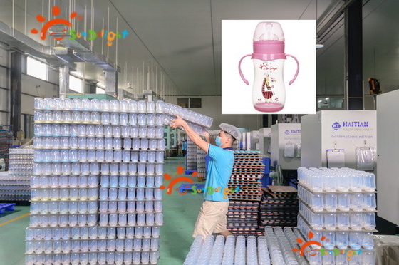 9oz PP 넓은 목 아기 먹이 병