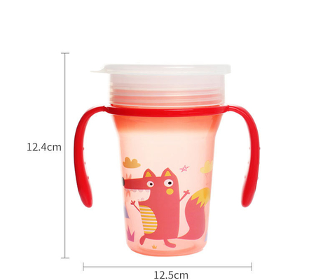 300ml PP 360도 각 Baby Sippy Cup BSCI ISO9001 인증서